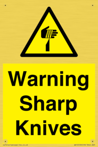 Warning Sharp Knives